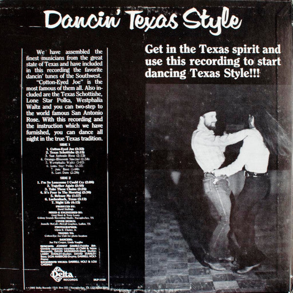 Johnny Gimble, David Musgrave, Larry Stanley, David Stanley, Don Ambrose, Darrell Holt, Lou Chesnut : Dancin' Texas Style (LP, Album)