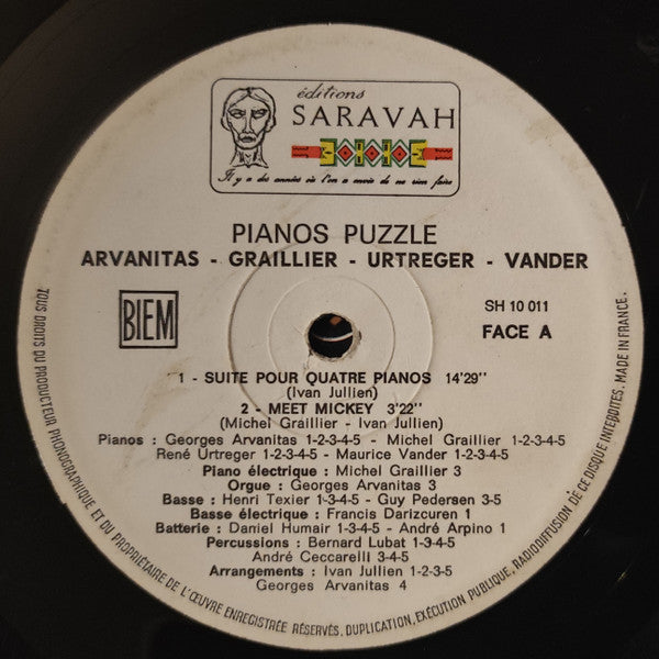 Georges Arvanitas / Michel Graillier / René Urtreger / Maurice Vander : Pianos Puzzle (LP, Album)