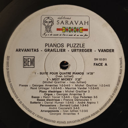 Georges Arvanitas / Michel Graillier / René Urtreger / Maurice Vander : Pianos Puzzle (LP, Album)