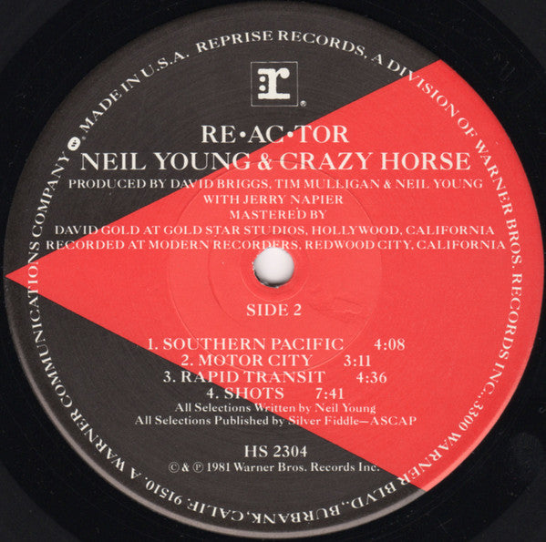 Neil Young & Crazy Horse : Re·ac·tor (LP, Album, Win)