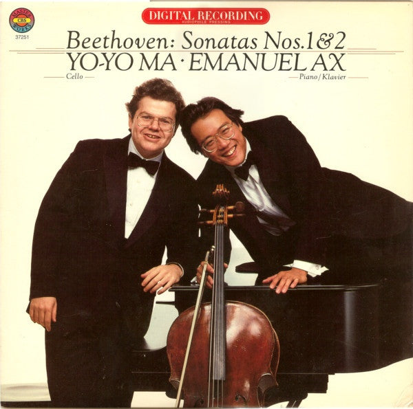 Ludwig van Beethoven : Yo-Yo Ma - Emanuel Ax : Sonatas Nos. 1 & 2 (LP, Album)