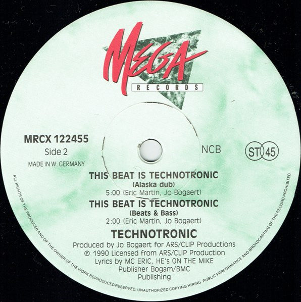 Technotronic : This Beat Is Technotronic (12")