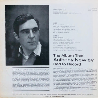 Anthony Newley Accompanied by Ray Ellis And His Orchestra : In My Solitude (LP, Album, RE, Ora)