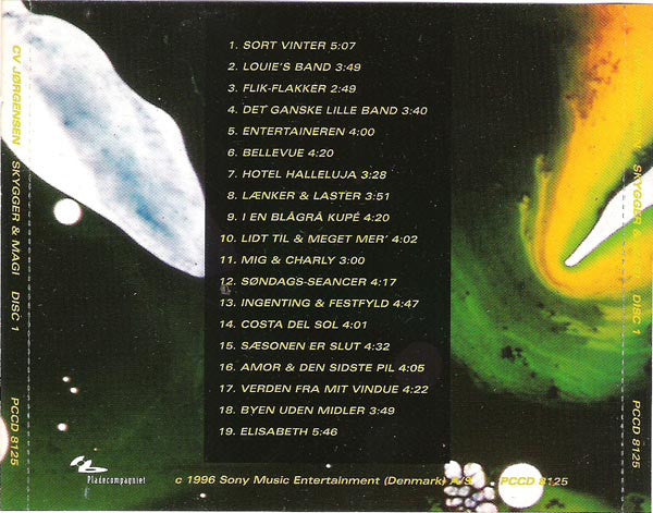 C. V. Jørgensen : Skygger & Magi (Syregrønne Evergreen's 74-94) (2xCD, Comp,  To)