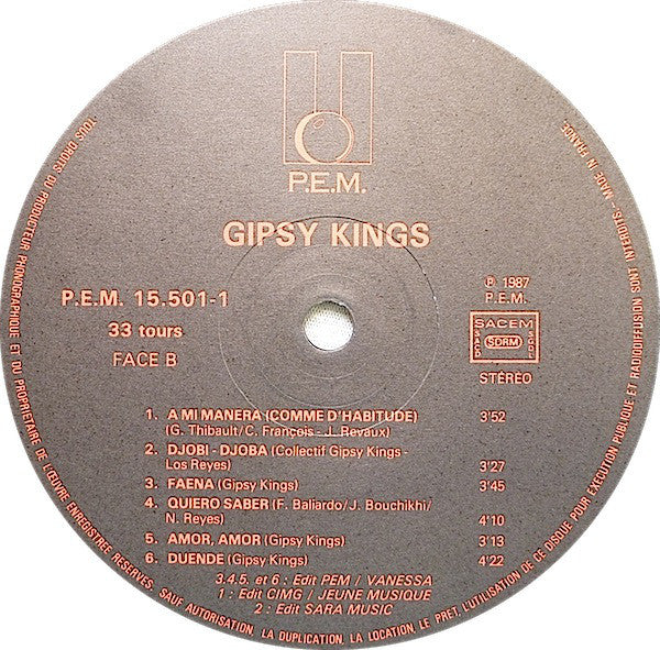 Gipsy Kings : Gipsy Kings (LP, Album)