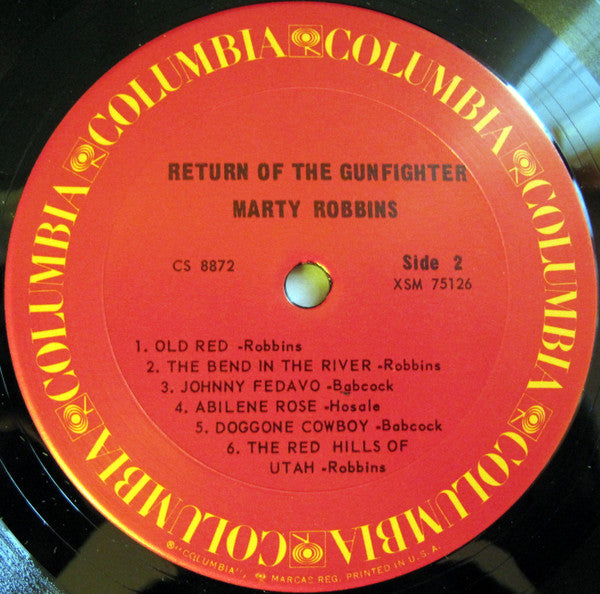 Marty Robbins : The Return Of The Gunfighter (LP, Album, RE, Ter)