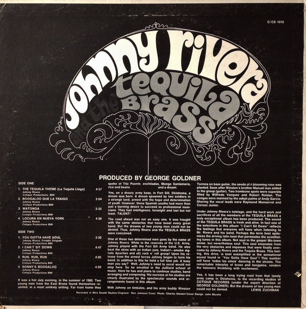 Johnny Rivera And The Tequila Brass : Johnny Rivera And The Tequila Brass (LP, Album, Mono)