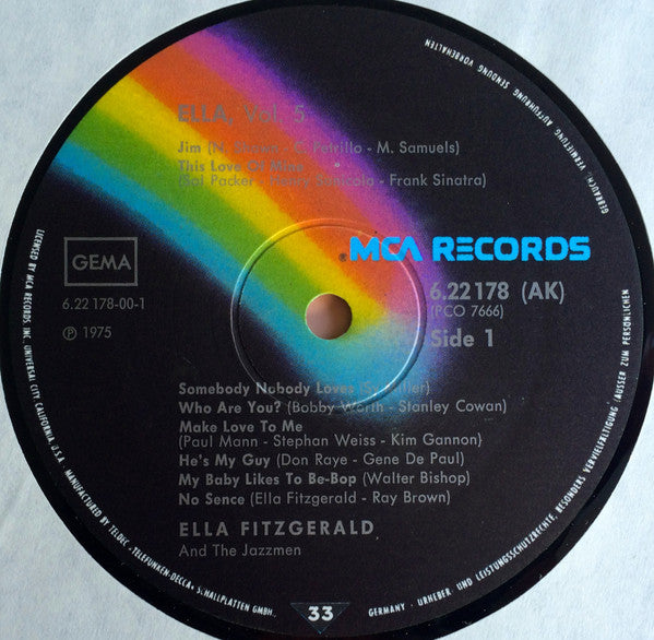 Ella Fitzgerald : Ella, Vol. 5 - 1941-1955 And The Jazzmen (LP, Comp)