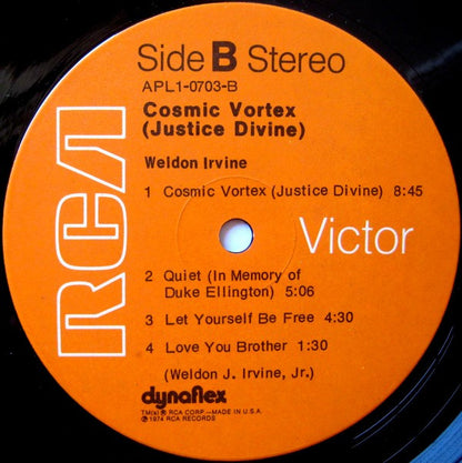 Weldon Irvine : Cosmic Vortex (Justice Divine) (LP, Album, Ora)