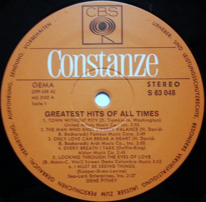 Gene Pitney : Greatest Hits Of All Times (LP, Comp)