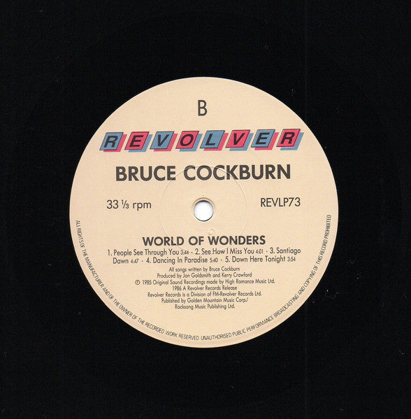 Bruce Cockburn : World Of Wonders (LP, Album)