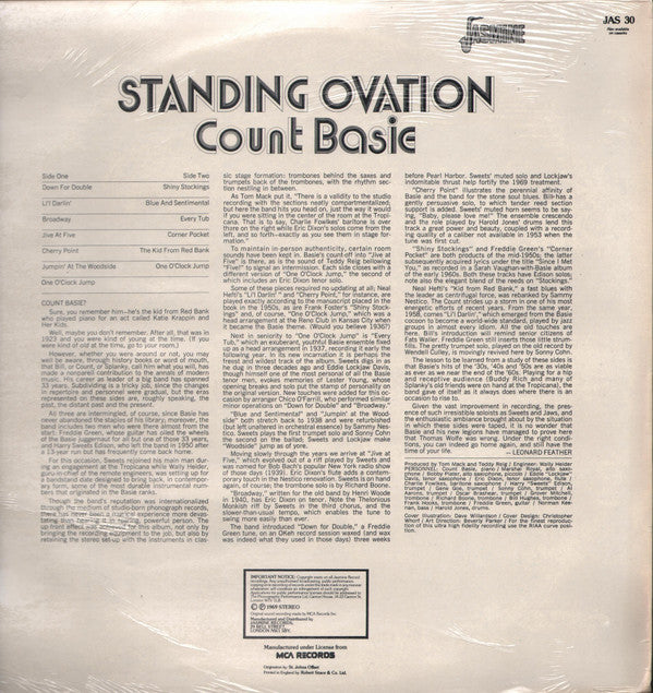 Count Basie : Standing Ovation (3 Eras Of Basie) (LP, Album, RE)