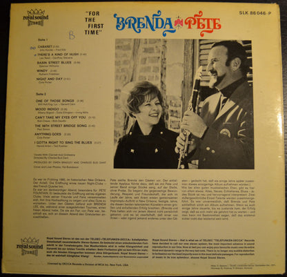 Brenda Lee And Pete Fountain : "For The First Time" (LP, Album)