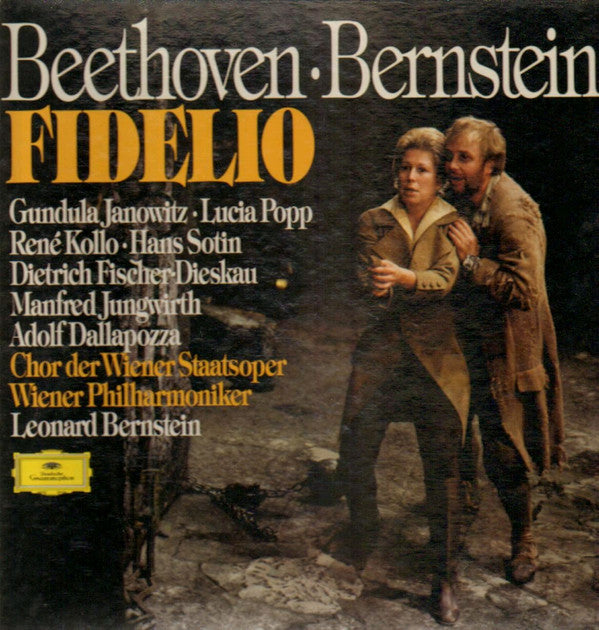 Ludwig van Beethoven - Leonard Bernstein - Wiener Staatsopernchor - Wiener Philharmoniker, Gundula Janowitz, Lucia Popp, René Kollo, Hans Sotin, Dietrich Fischer-Dieskau, Manfred Jungwirth, Adolf Dallapozza : Fidelio  (3xLP, Album, RE + Box)