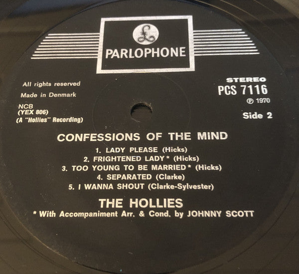 The Hollies : Confessions Of The Mind (LP, Album)