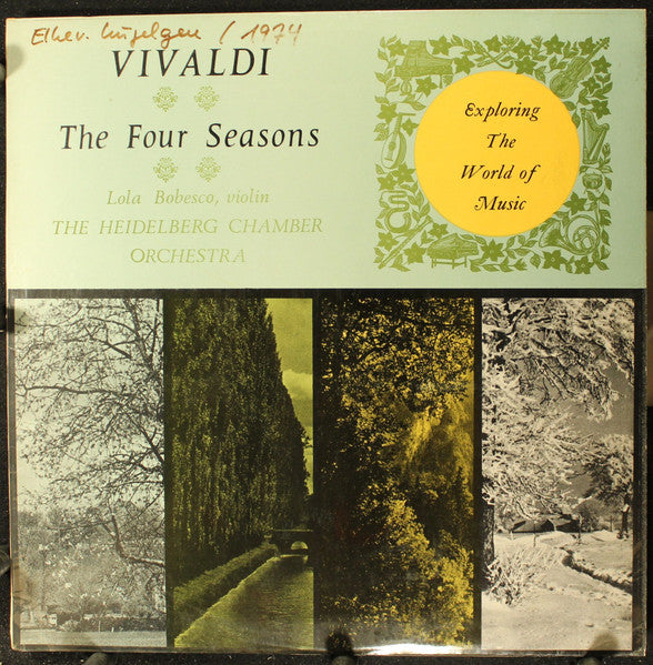 Antonio Vivaldi - Lola Bobescu, Heidelberger Kammerorchester : The Four Seasons  (LP, Album)
