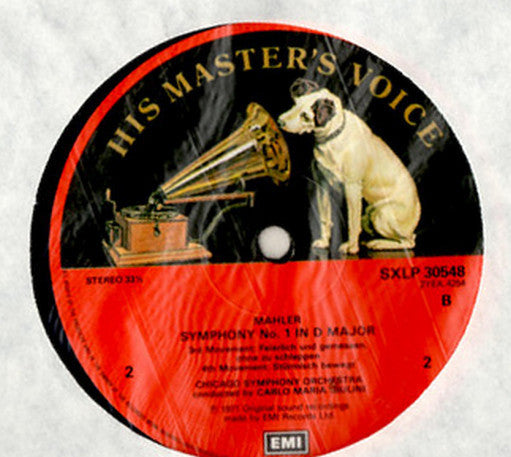Gustav Mahler – Carlo Maria Giulini, Chicago Symphony Orchestra : Symphony No. 1 In D (LP, RE)