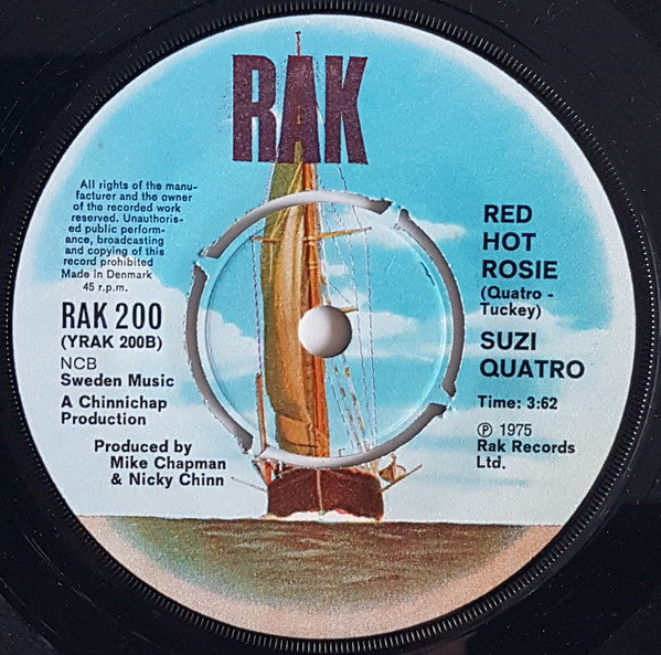 Suzi Quatro : I Bit Off More Than I Could Chew / Red Hot Rosie (7", Single)