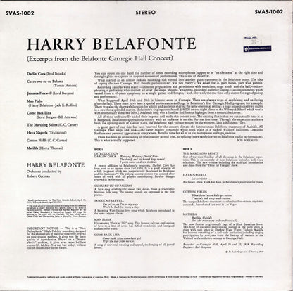 Harry Belafonte : Excerpts From The Belafonte Carnegie Hall Concert (LP, Album)