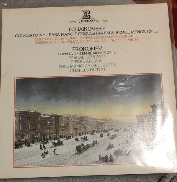 Pyotr Ilyich Tchaikovsky, Sergei Prokofiev - Pascal Devoyon, Philharmonia Orchestra, Charles Dutoit : Concerto Nº 1 Pour Piano En Si Bémol Mineur / Sonate Nº 2 En Ré Mineur, D Minor Op. 14 (LP, Album)