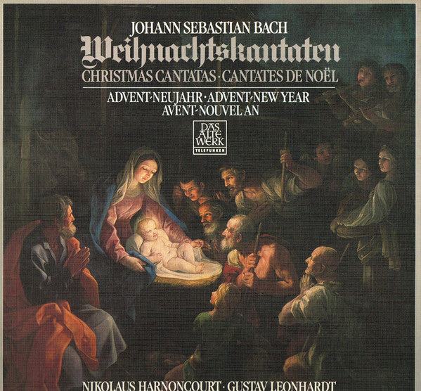 Johann Sebastian Bach – Nikolaus Harnoncourt ∙ Gustav Leonhardt : Weihnachtskantaten (Advent ∙ Neujahr) = Christmas Cantatas (Advent ∙ New Year) = Cantates De Noël (Avent ∙ Nouvel An) (5xLP, Comp + Box)