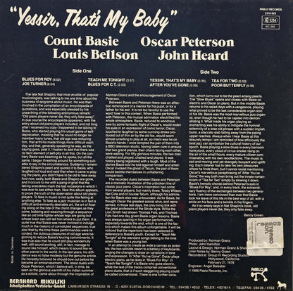 Count Basie, Oscar Peterson : Yessir, That's My Baby (LP, Album)