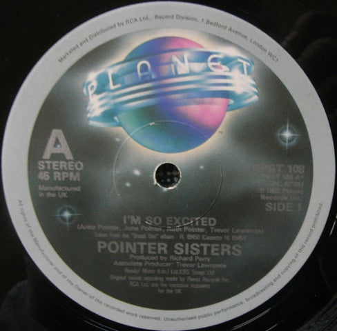 Pointer Sisters : I'm So Excited (12")