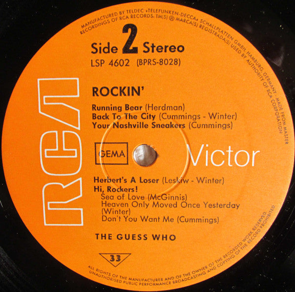 The Guess Who : Rockin' (LP, Album)