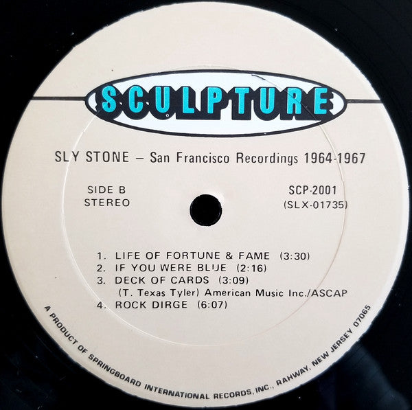 Sly Stone : Recorded In San Francisco 1964-67 (LP, Comp)