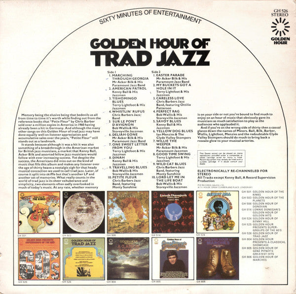 Various : Golden Hour Of Trad Jazz (LP, Comp)