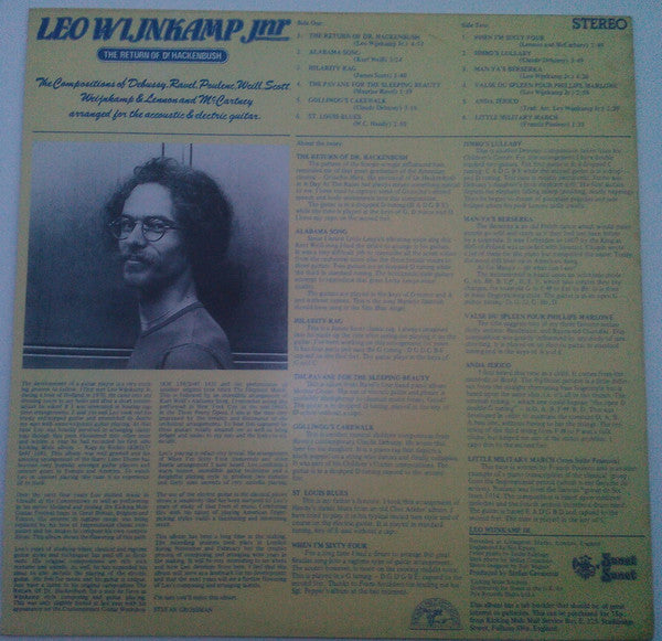 Leo Wijnkamp Jr. : The Return Of Dr. Hackenbush (LP, Album)