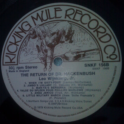 Leo Wijnkamp Jr. : The Return Of Dr. Hackenbush (LP, Album)