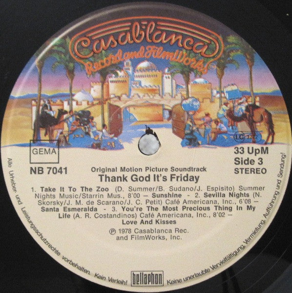 Various : Thank God It's Friday (The Original Motion Picture Soundtrack) (2xLP, Album + 12", S/Sided, S/Edition)