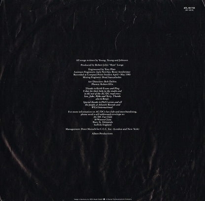 AC/DC : Back In Black (LP, Album)