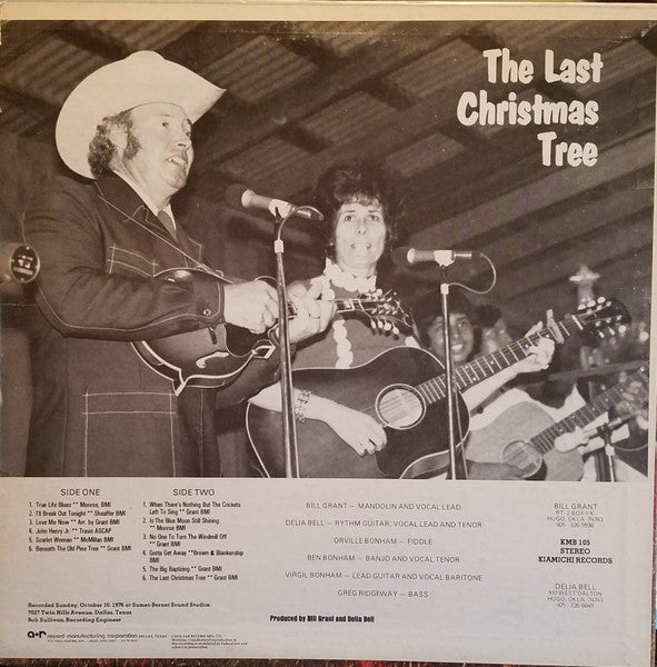Bill Grant (2) &  Delia Bell With  The Kiamichi Mountain Boys : The Last Christmas Tree (LP, Album)