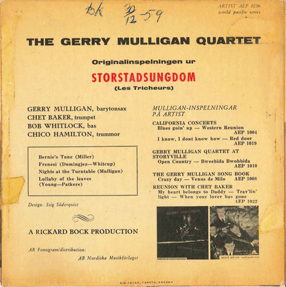 Gerry Mulligan Quartet : Storstadsungdom "Les Tricheurs" (7", EP)