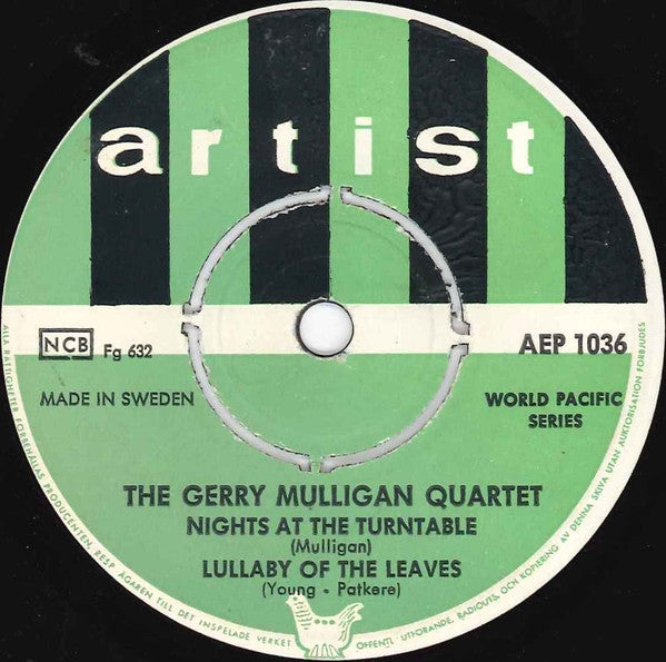 Gerry Mulligan Quartet : Storstadsungdom "Les Tricheurs" (7", EP)