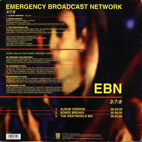 Emergency Broadcast Network : 3:7:8 (12")