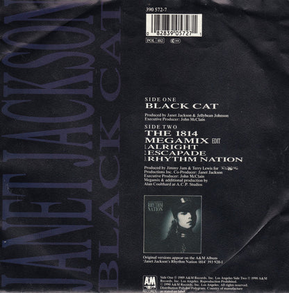 Janet Jackson : Black Cat (7", Single, Sil)