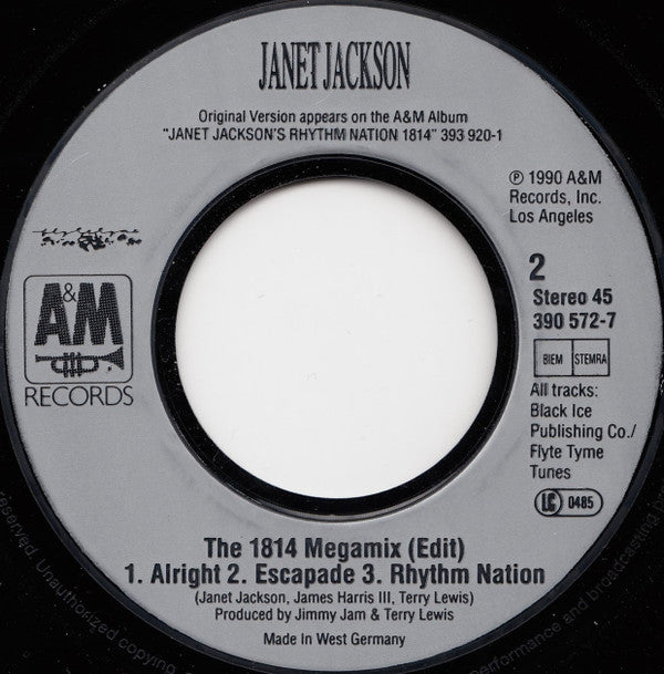 Janet Jackson : Black Cat (7", Single, Sil)