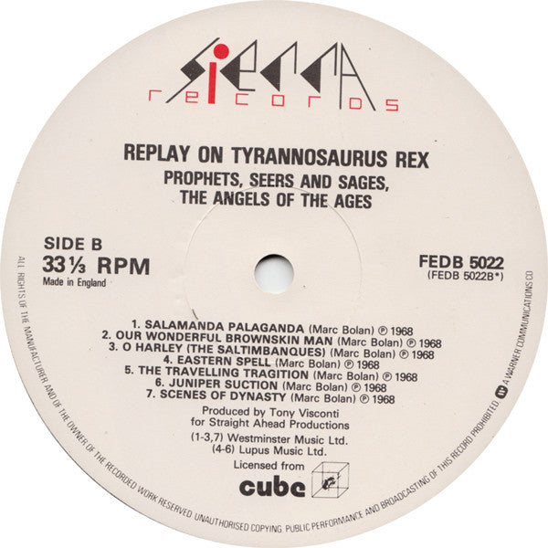 Tyrannosaurus Rex : Prophets, Seers & Sages, The Angels Of The Ages (LP, Album, RE)