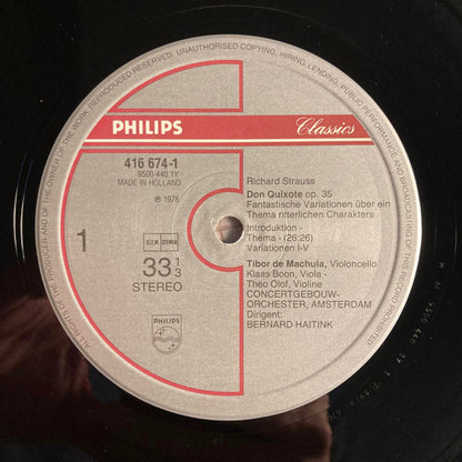 Richard Strauss, Bernard Haitink, Concertgebouworkest : Don Quixote / Don Juan (LP, RE)