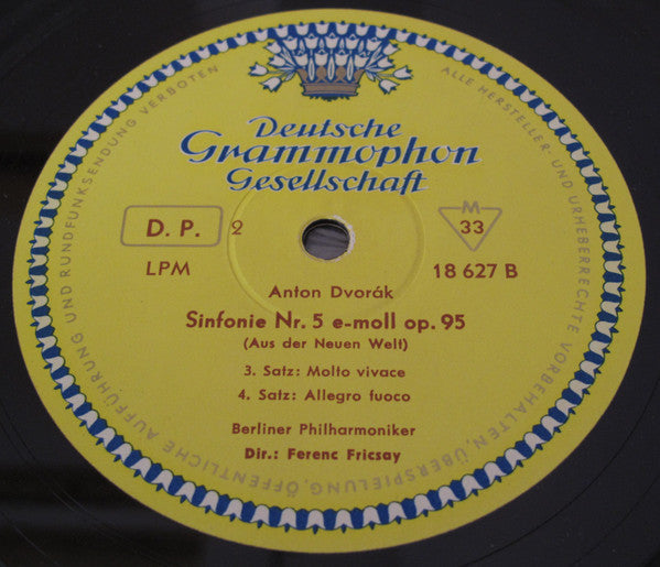 Antonín Dvořák ‧ Berliner Philharmoniker ‧ Dirigent: Ferenc Fricsay : Aus Der Neuen Welt ‧ From The New World (Sinfonie Nr. 5 E-moll Op. 95 ‧ Symphony No. 5 In E Minor, Op. 95) (LP, Mono)