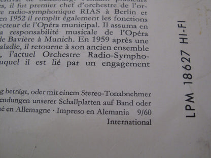 Antonín Dvořák ‧ Berliner Philharmoniker ‧ Dirigent: Ferenc Fricsay : Aus Der Neuen Welt ‧ From The New World (Sinfonie Nr. 5 E-moll Op. 95 ‧ Symphony No. 5 In E Minor, Op. 95) (LP, Mono)
