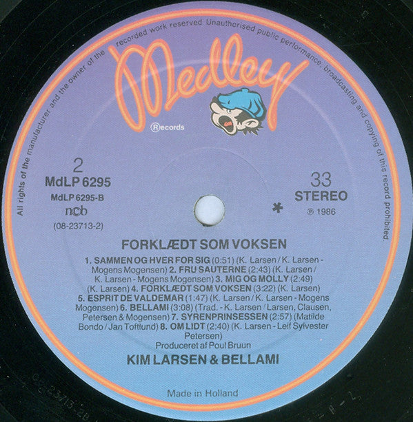 Kim Larsen & Bellami : Forklædt Som Voksen (LP, Album)