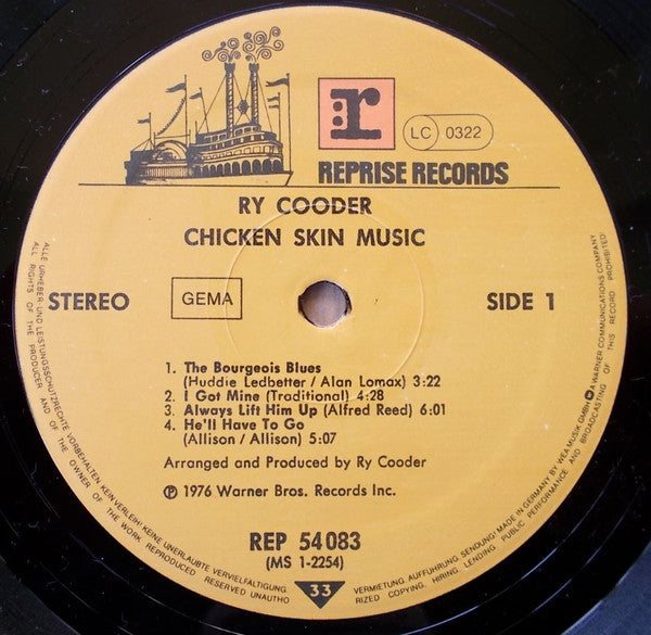 Ry Cooder : Chicken Skin Music (LP, Album, RE)