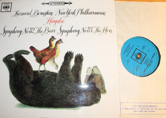 Joseph Haydn, New York Philharmonic, Leonard Bernstein : Symphony No. 82 "The Bear", Symphony No. 83 "The Hen" (LP, Album)