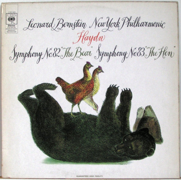 Joseph Haydn, New York Philharmonic, Leonard Bernstein : Symphony No. 82 "The Bear", Symphony No. 83 "The Hen" (LP, Album)