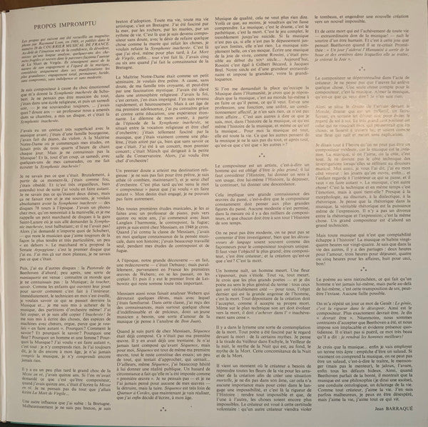 Jean Barraqué, Claude Helffer : Sonate Pour Piano 1950-1952 (LP, Album)