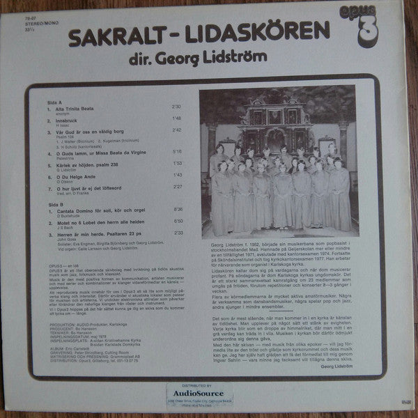 Lidaskören, Georg Lidström : Sakralt (LP, Album)